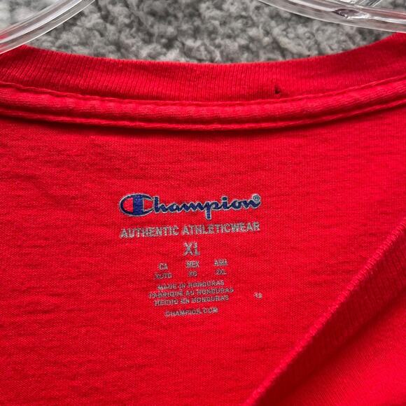 Champion T Shirt Mens XL Red Graphic Short Sleeve Crewneck - Picture 4 of 12